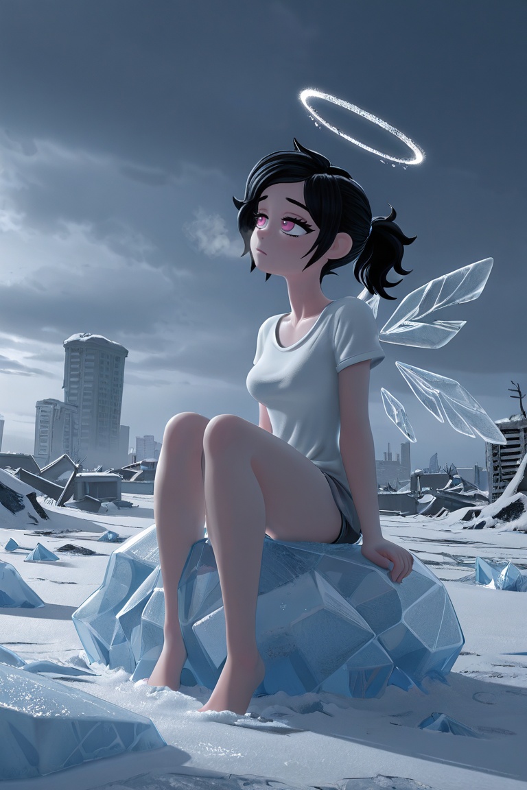 3d animation,  1girl,  black hair on Tensor.Art