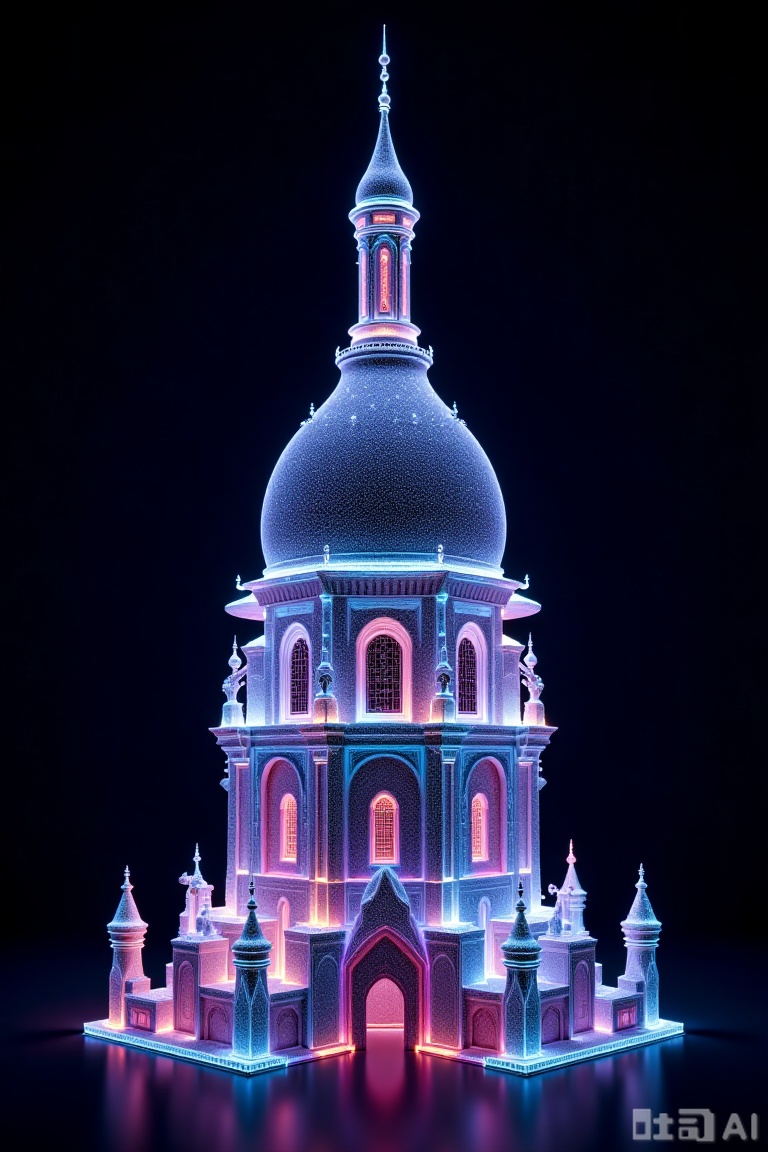 Famous architecture, Light art