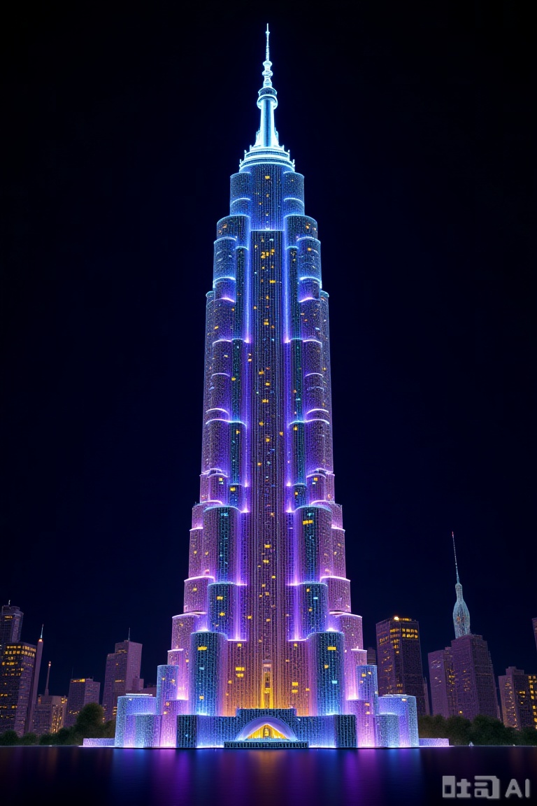 Famous architecture, Light art