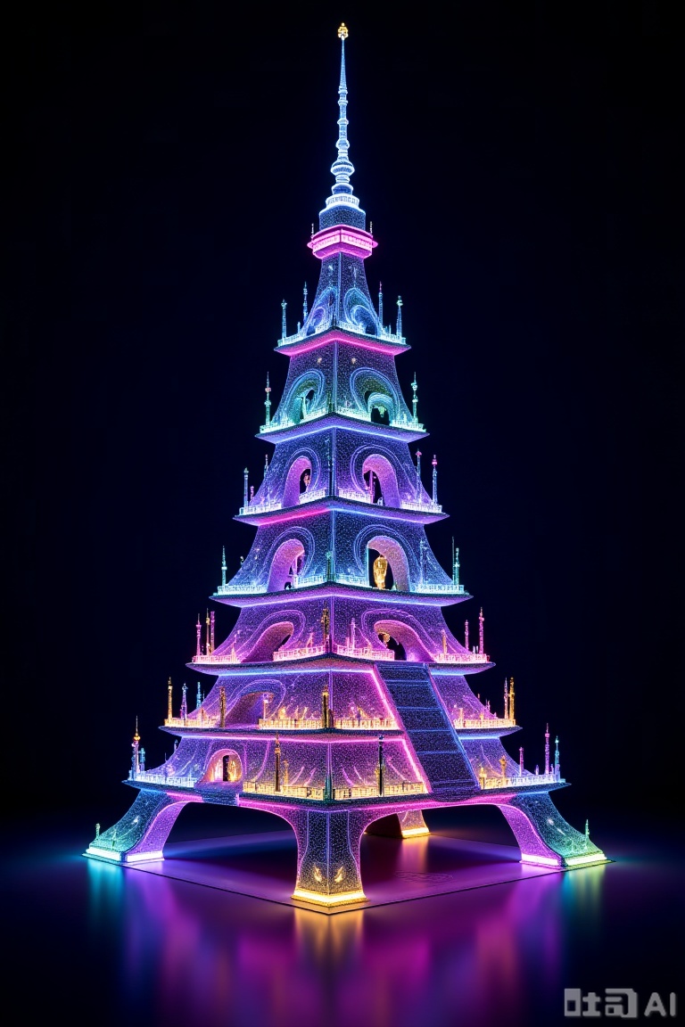 Famous architecture, Light art