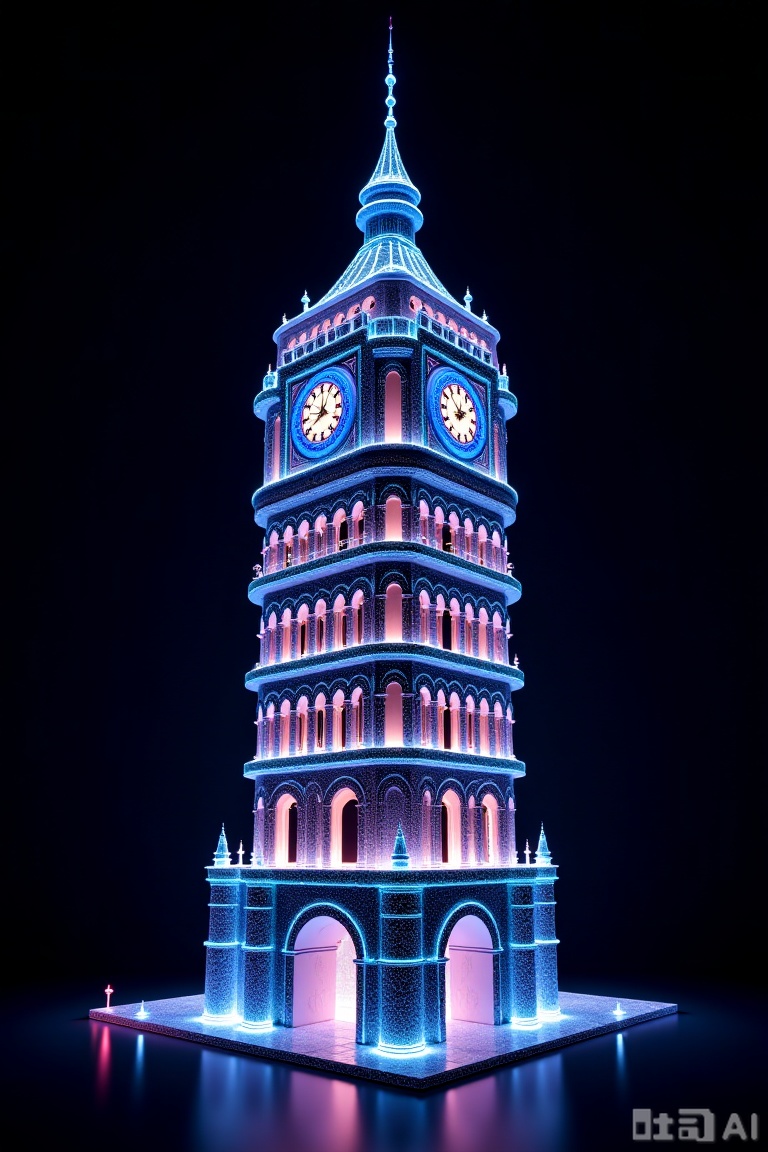 Famous architecture, Light art
