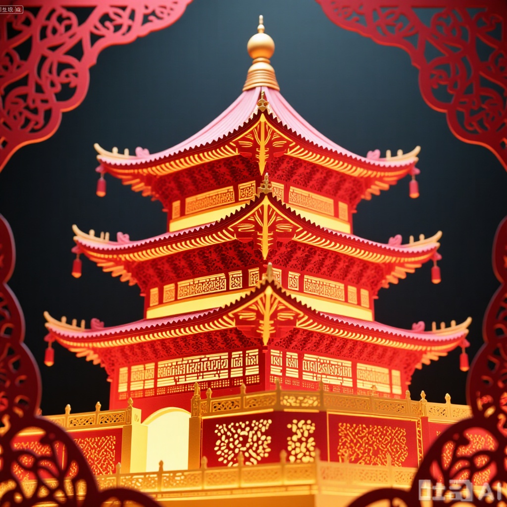 Yellow Crane Tower, Three-dimensional paper-cutting art