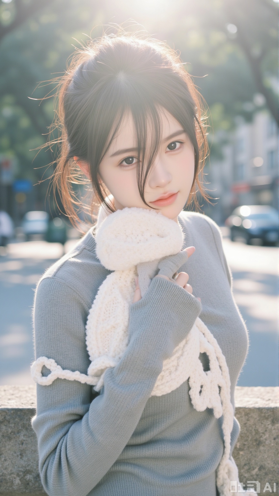 1 girl, outdoor, light and shadow,tianmei_realistic
