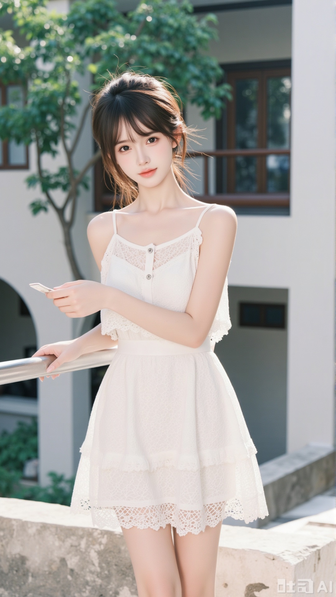 1 girl, outdoor, light and shadow,tianmei_realistic