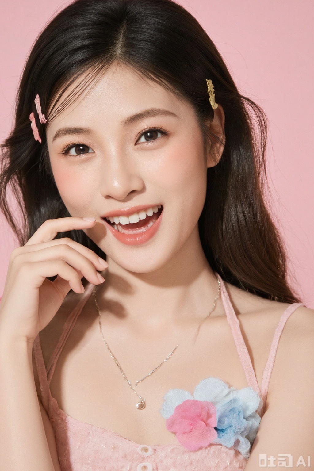 A girl . The style is playful and cute, highlighting a lively and interesting scene.,qxsn