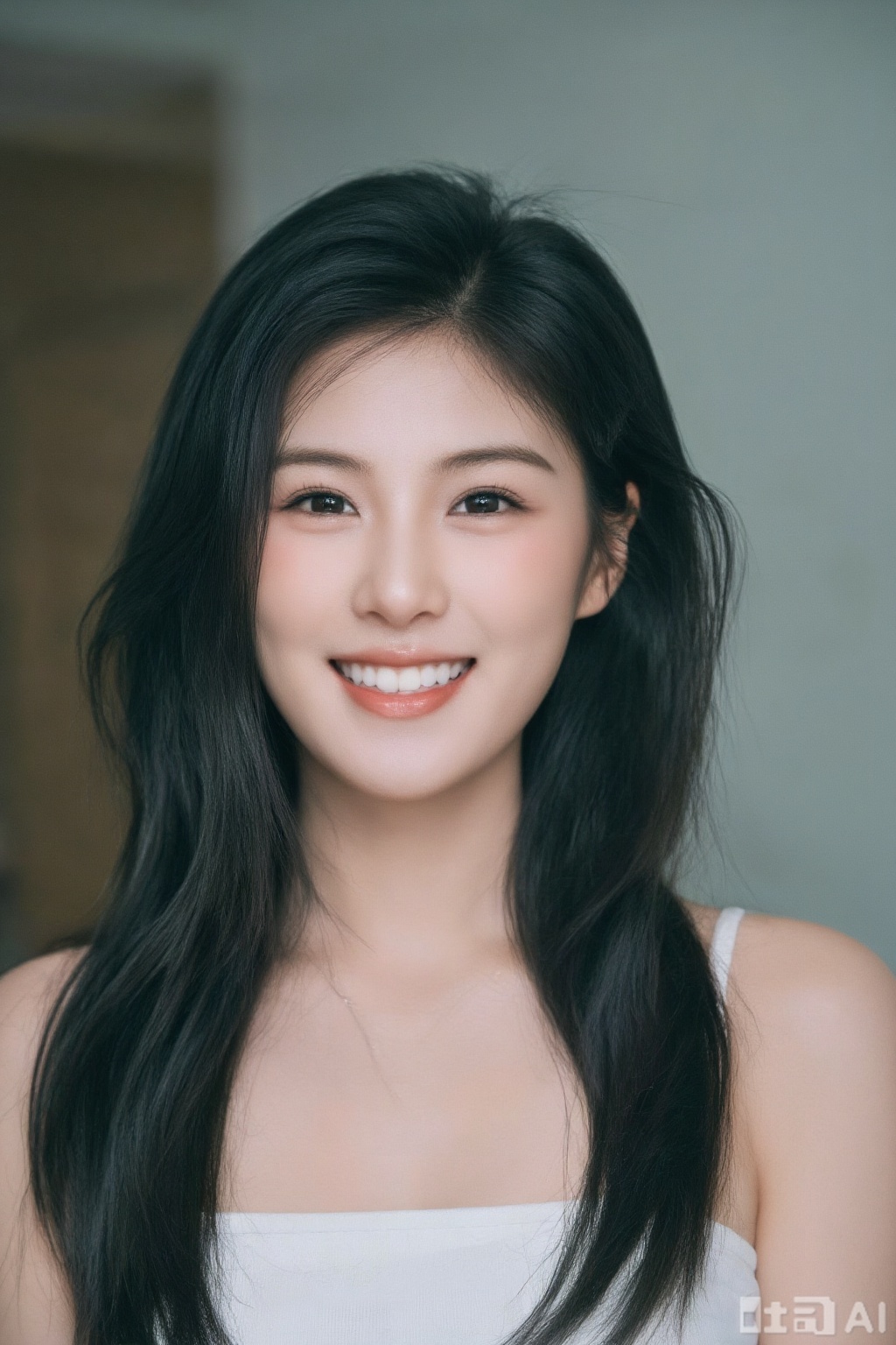 A girl. Smiling.The style is playful and cute, highlighting a lively and interesting scene.,qxsn,cher