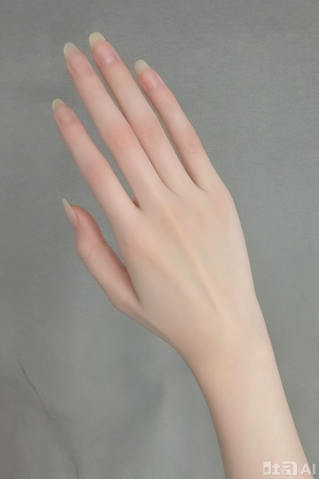 Hands closeup, real, nails, fingers, solid color background, natural light,shou_hand