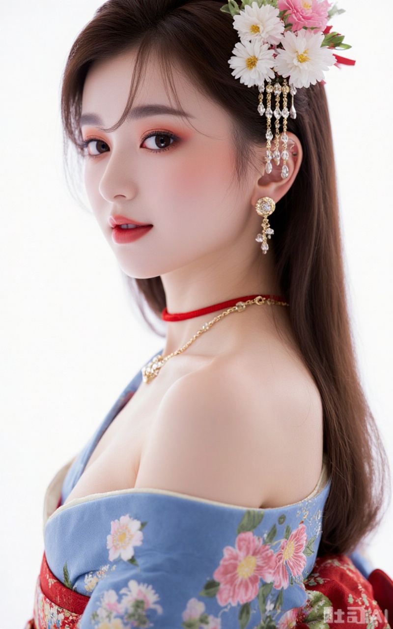 1girl,solo,long hair,looking at viewer,brown hair,black hair,brown eyes,parted lips,black eyes,lips,realistic,large breasts,meinv,
1girl,breasts,solo,japanese clothes,hair ornament,kimono,flower,hair flower,sash,blue kimono,large breasts,choker,looking at viewer,cleavage,bare shoulders,obi,off shoulder,earrings,smile,jewelry,floral print,closed mouth,makeup,from side,long sleeves,

