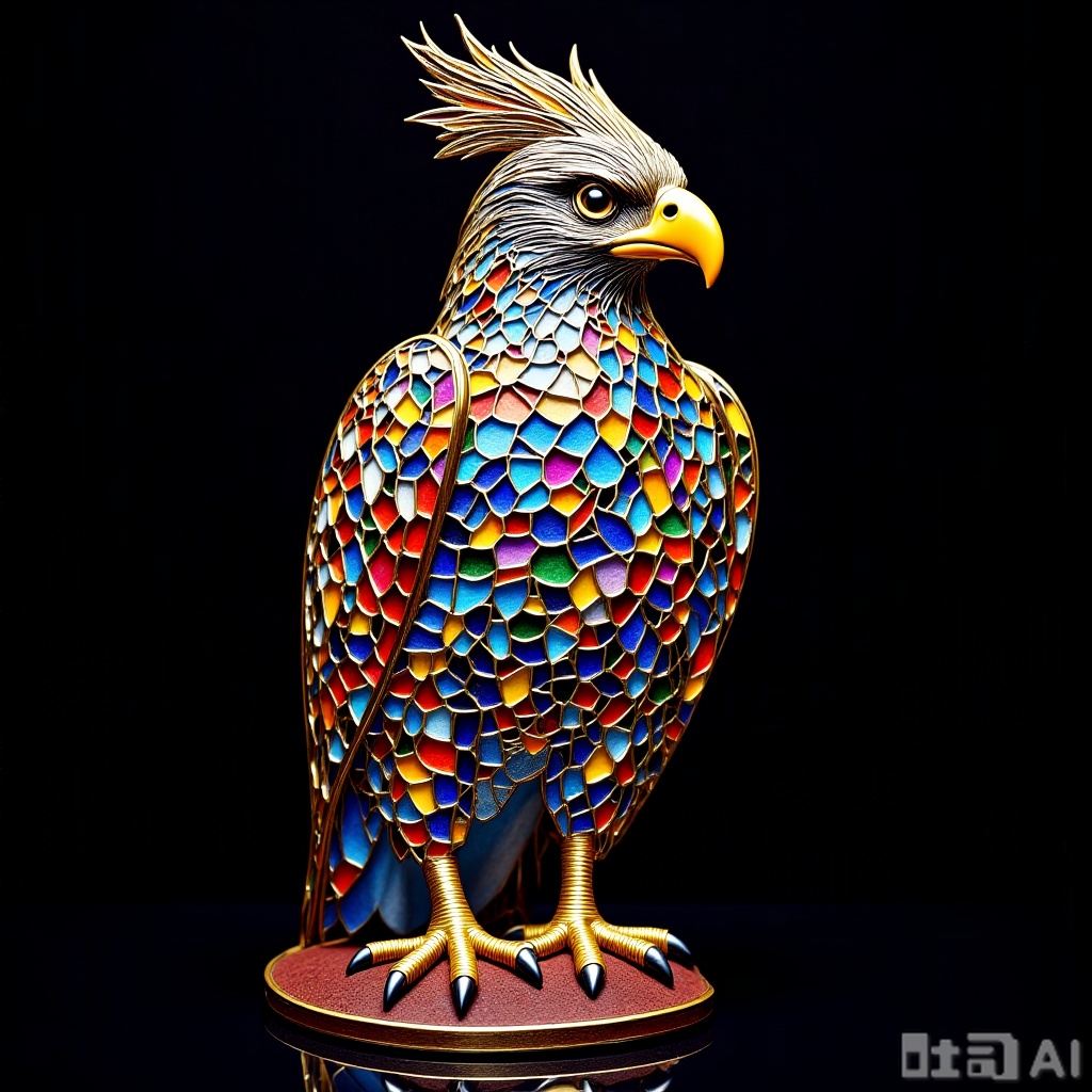 The eagle in the sky, Colored glass college