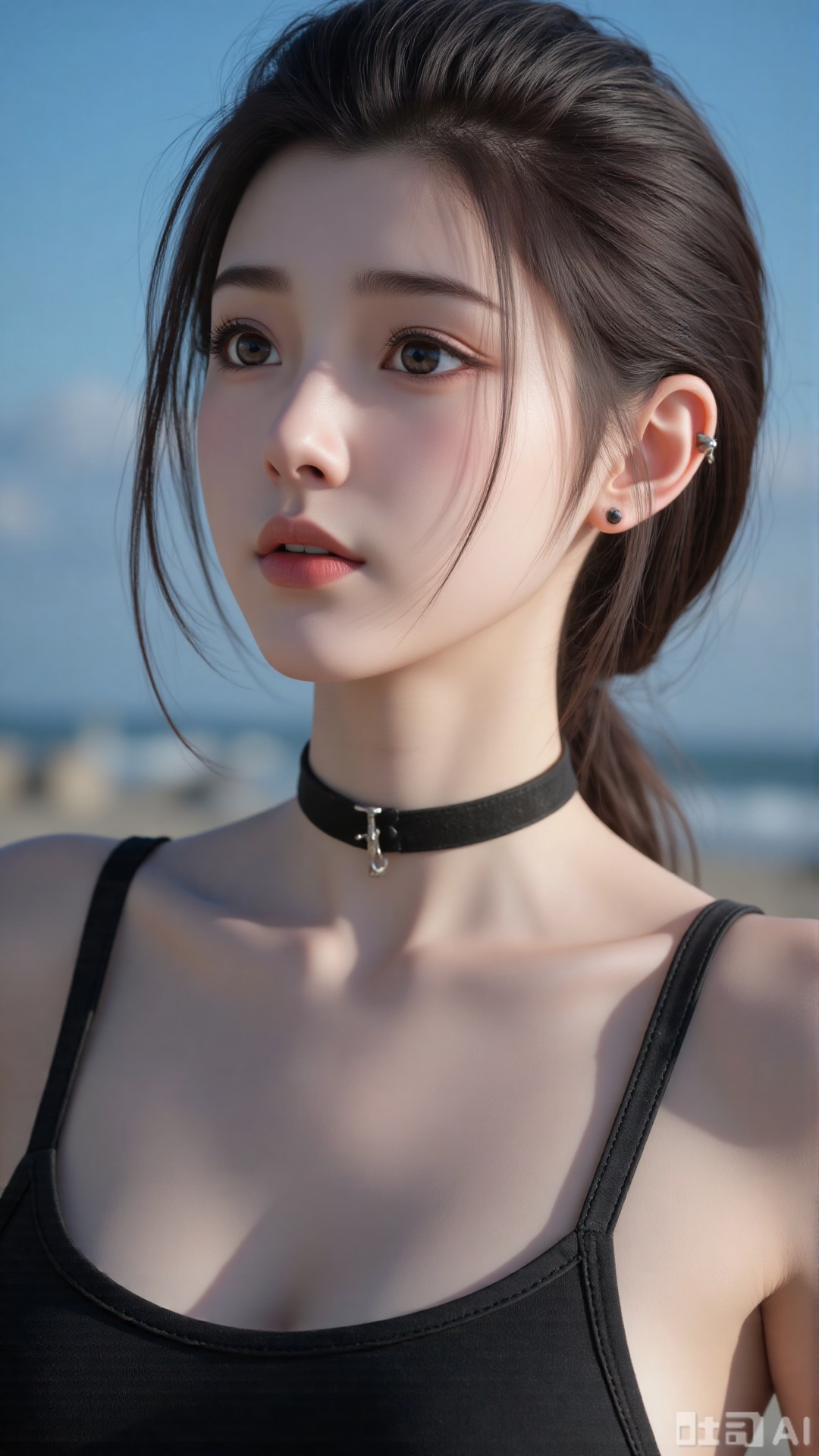 Very detailed face, extremely detailed eyes and face, blue eyes, (vacuum), 8K wallpaper, light leak, beautiful and detailed girl, extremely detailed CGUnity8K wallpaper, an extremely detailed and beautiful, beautiful and detailed eyes, masterpiece, best quality, Real photo level, (frontal shooting panoramic perspective), ( (Full body photo)), dynamic angle, dynamic pose, solo, ancient style silver hairpin with petals, blue sky and white clouds, (C cup), (huge round breasts), slender legs, super good figure, stunning beauty, (whole body in the mirror) , (wearing Lolita nightgown), (light reflects the shadow of the body through the clothes),vacuum,bare and smooth