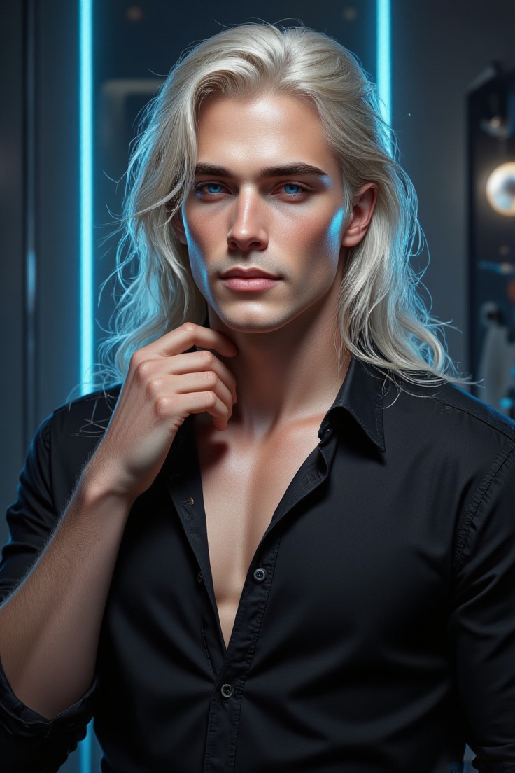 a masterpiece,  a semi-realistic. A studio portrait of a fair-skinned Caucasian man,  aged between 35 and 45 on Tensor.Art