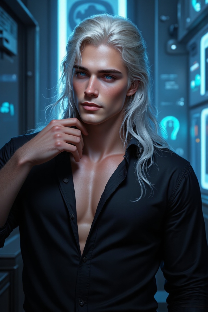 a masterpiece,  a semi-realistic. A studio portrait of a fair-skinned Caucasian man,  aged between 35 and 45 on Tensor.Art
