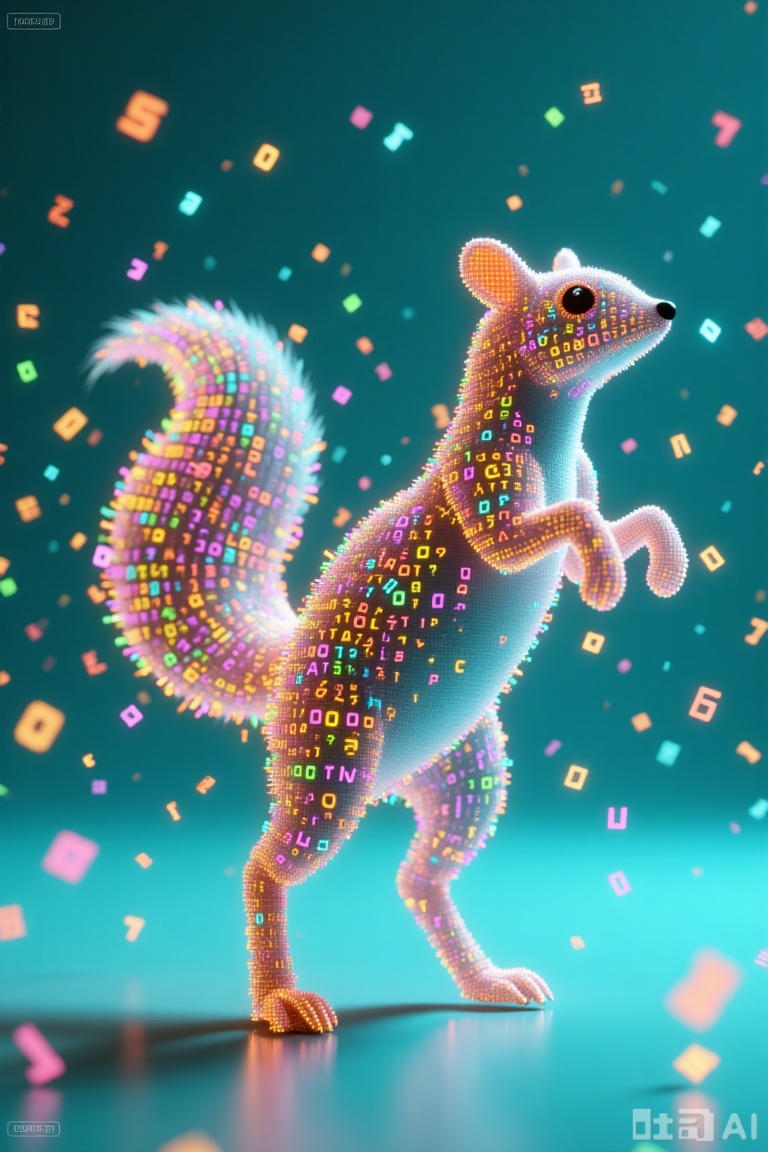 ascii character light spot,squirrel