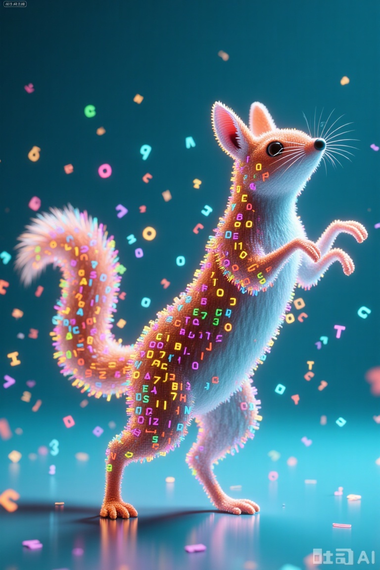 ascii character light spot,squirrel