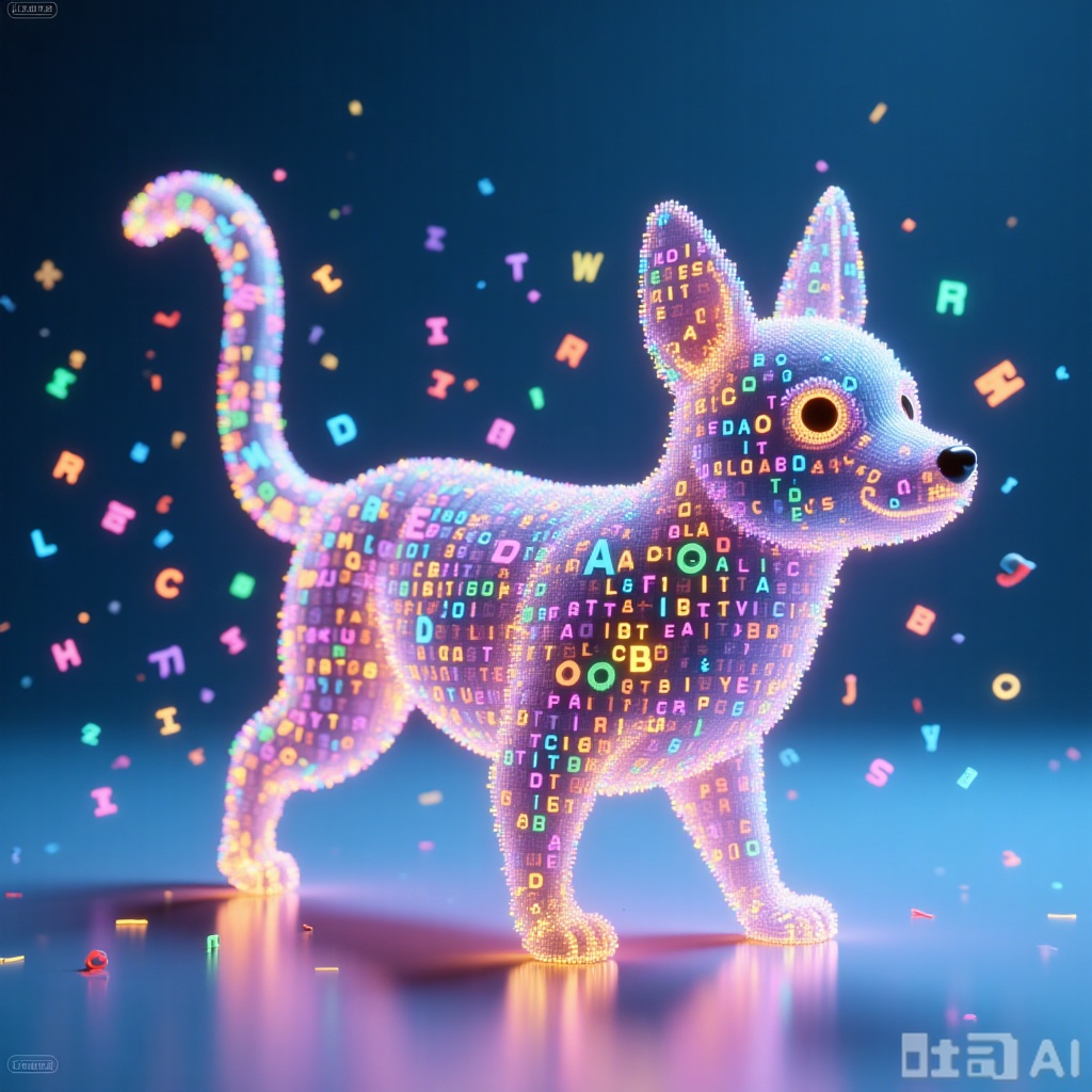 dog.,Colored glass college, cat,Colored glass collage,ascii character light spot