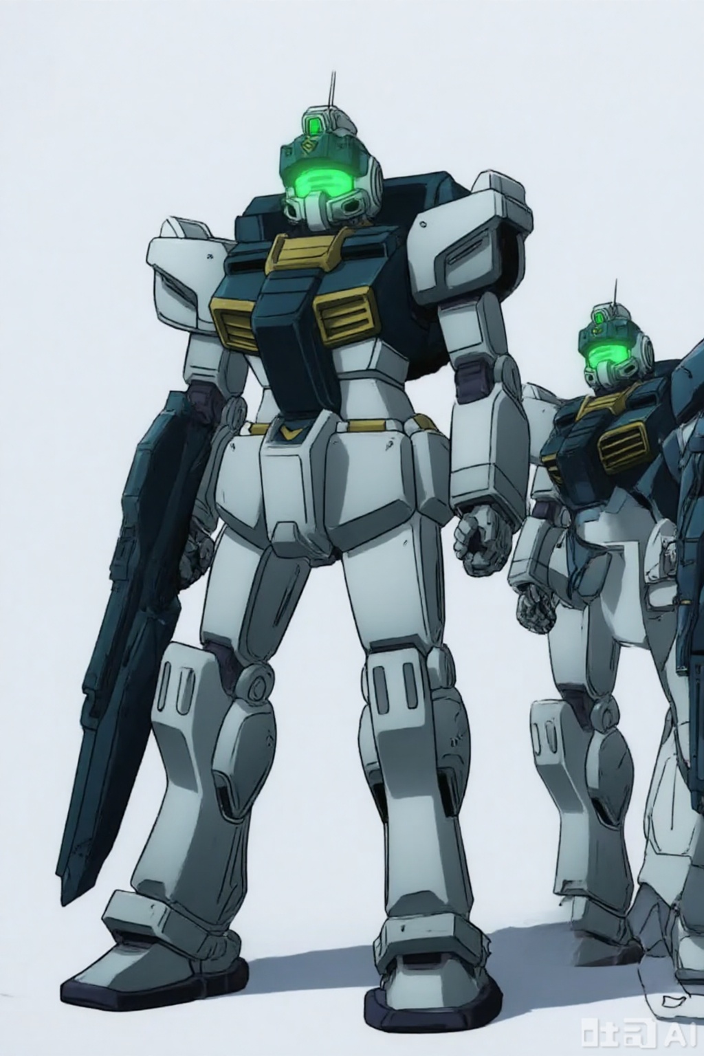 masterpiece, best quality,solo,((white background:1.2)),simple background,
looking at viewer,full_armor,superrobet,Gundam,machinery,no_humans,glowing,robot,mecha,science_fiction,strong contrast,mechanical buddy universe,RGM_79(tb_VER)