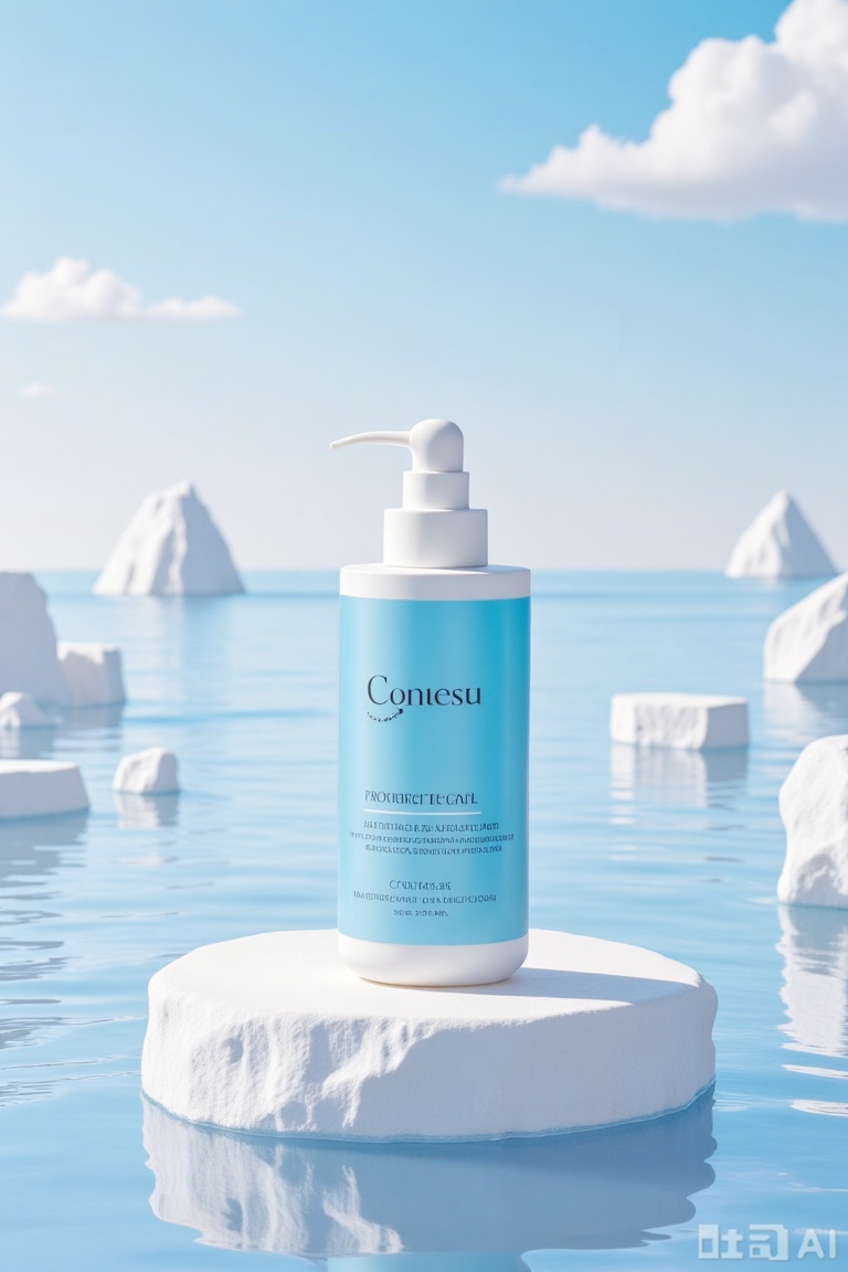 "E-commerce, cosmetic scene, iceberg