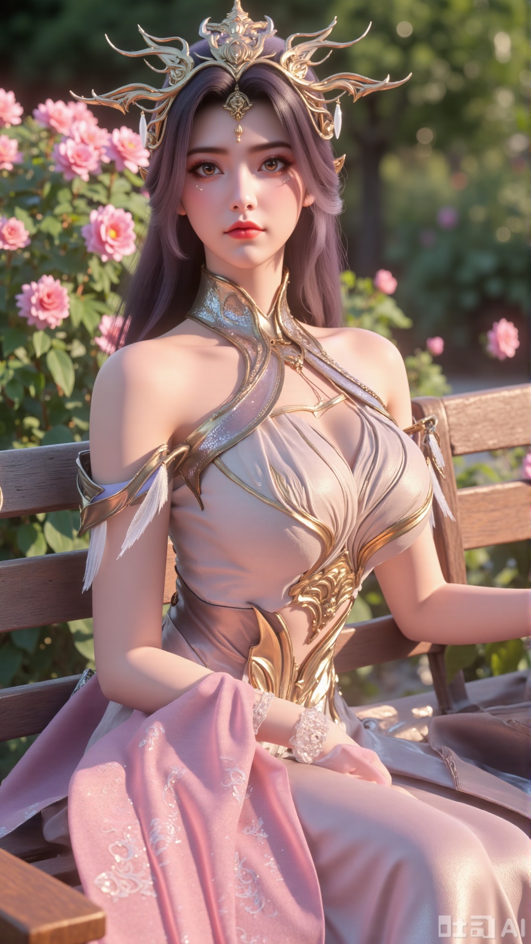 (masterpiece, best quality:1.2),A beauty ,(dress). Leaning on a garden bench filled with macaron - colored flowers,.Sunlight filters through the leaves onto her face, creating a lazy and gentle atmosphere, and her skirt sways softly in the breeze. 8K resolution, detailed texture of knitted fabric, lustrous pearl texture, vivid flower colors, soft natural light, Instagram - style filter texture.,,Xaili2,XyunxiaoYH5,XlinziyueXZ,XtuliH,Xbigbreasts,XMedusaQueen,Xmiaozushaonv,Xkejinnvdi,Xbijinvshen
