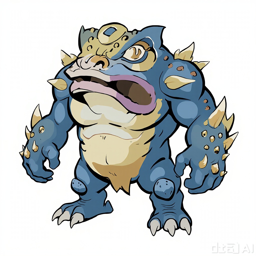 Evolve the characters in the picture into advanced and powerful biological forms. Based on the pet character design in the reference picture, it has been evolved into the ultimate form. The overall body size has significantly increased, the bone and muscle structure is more robust and powerful, the limb proportions are more slender and stable, and the posture is full of a sense of oppression. Adding brand-new morphological features, such as sharper claws and teeth, stronger scales, denser hair or energy-emitting luminous patterns, makes it visually significantly different from the original form, but still reveals the continuation of the bloodline. Add complex textures, battle marks or element special effects in the details to highlight its power and intimidating feel