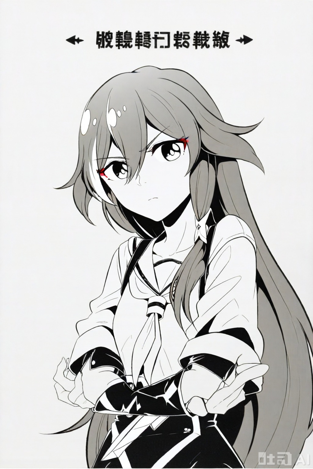 masterpiece, best quality,solo,((white background:1.2)),simple background,
looking at viewer,fu_hua,l,manga_ver,monochrome,greyscale