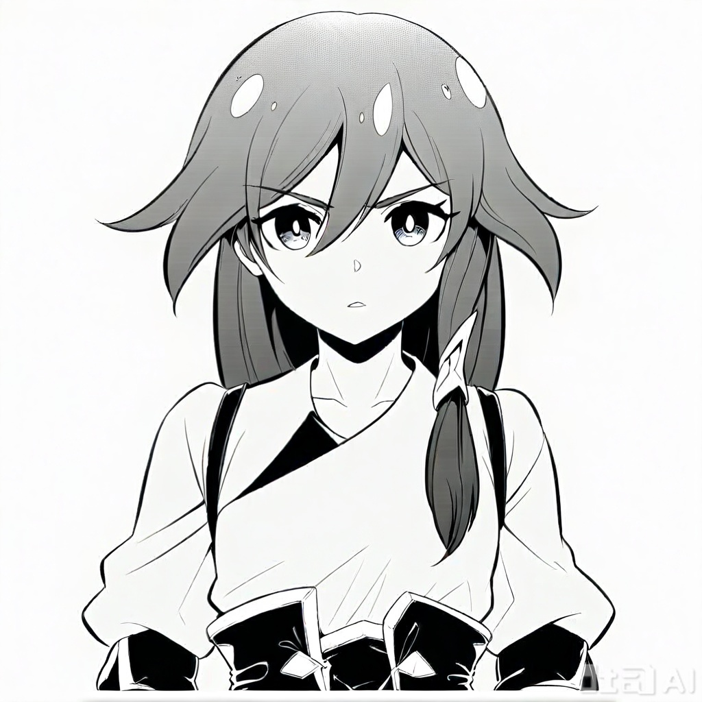 masterpiece, best quality,solo,((white background:1.2)),simple background,
looking at viewer,fu_hua,l,manga_ver,monochrome,greyscale