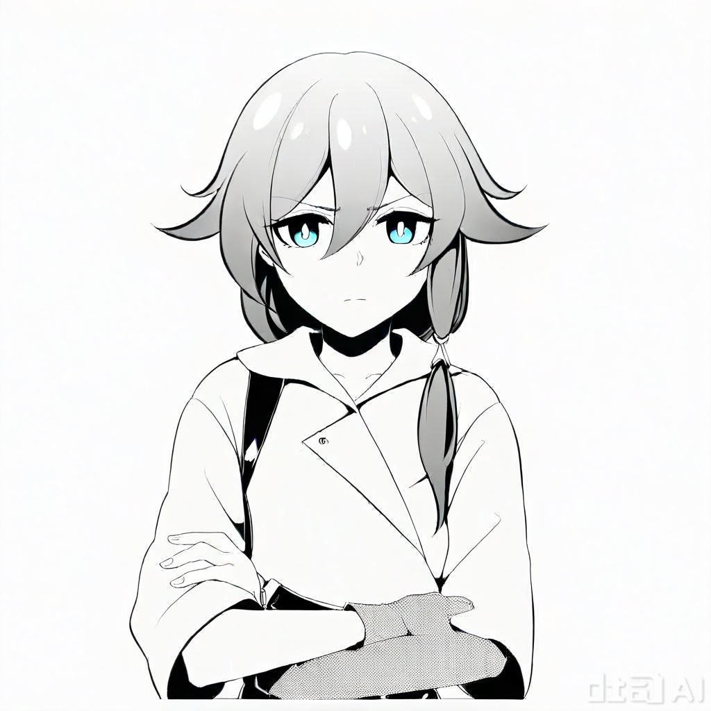 masterpiece, best quality,solo,((white background:1.2)),simple background,
looking at viewer,fu_hua,l,manga_ver,monochrome,greyscale