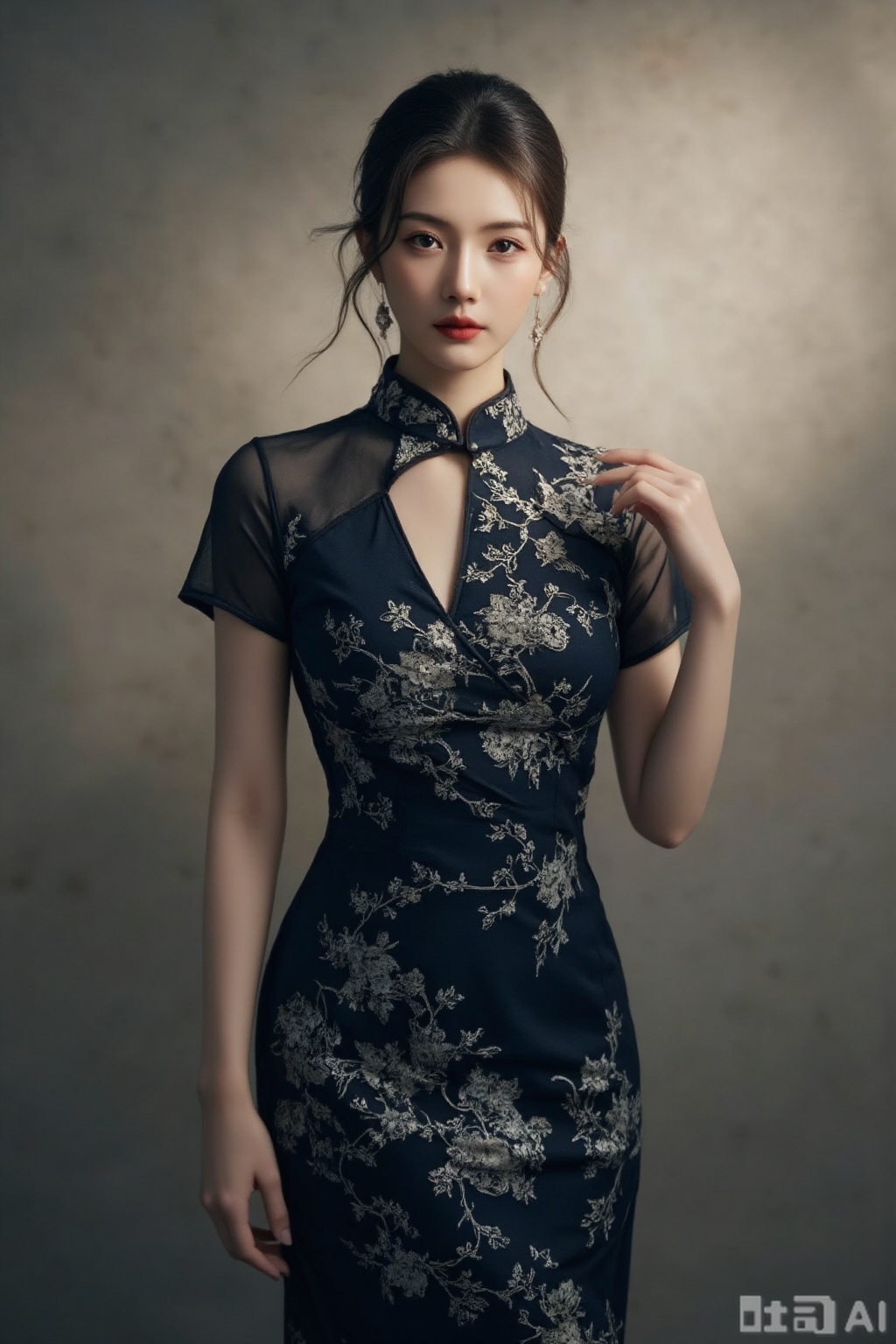 A Oriental woman, Elegant,Portrait.cheongsam.plns,xzs,