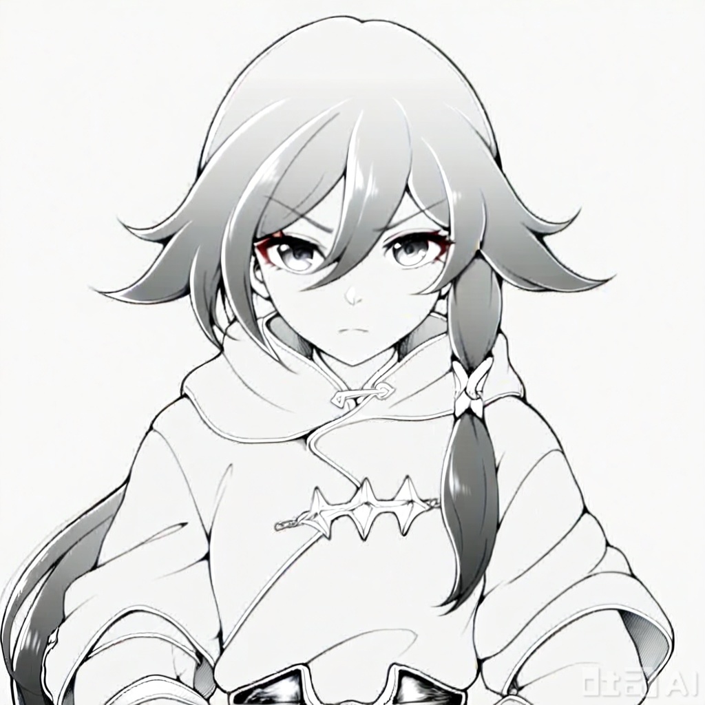 masterpiece, best quality,solo,((white background:1.2)),simple background,
looking at viewer,fu_hua,l,manga_ver,monochrome,greyscale