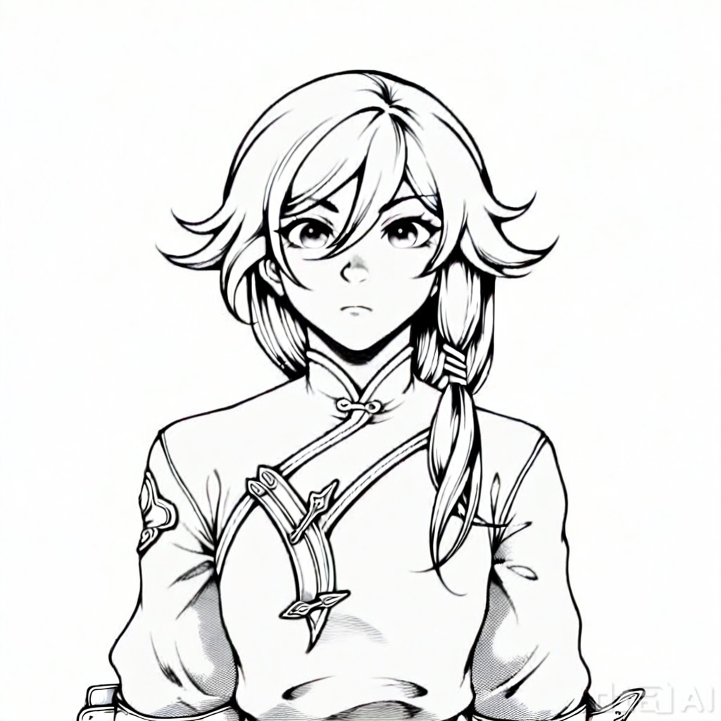 masterpiece, best quality,solo,((white background:1.2)),simple background,
looking at viewer,fu_hua,l,manga_ver,monochrome,greyscale