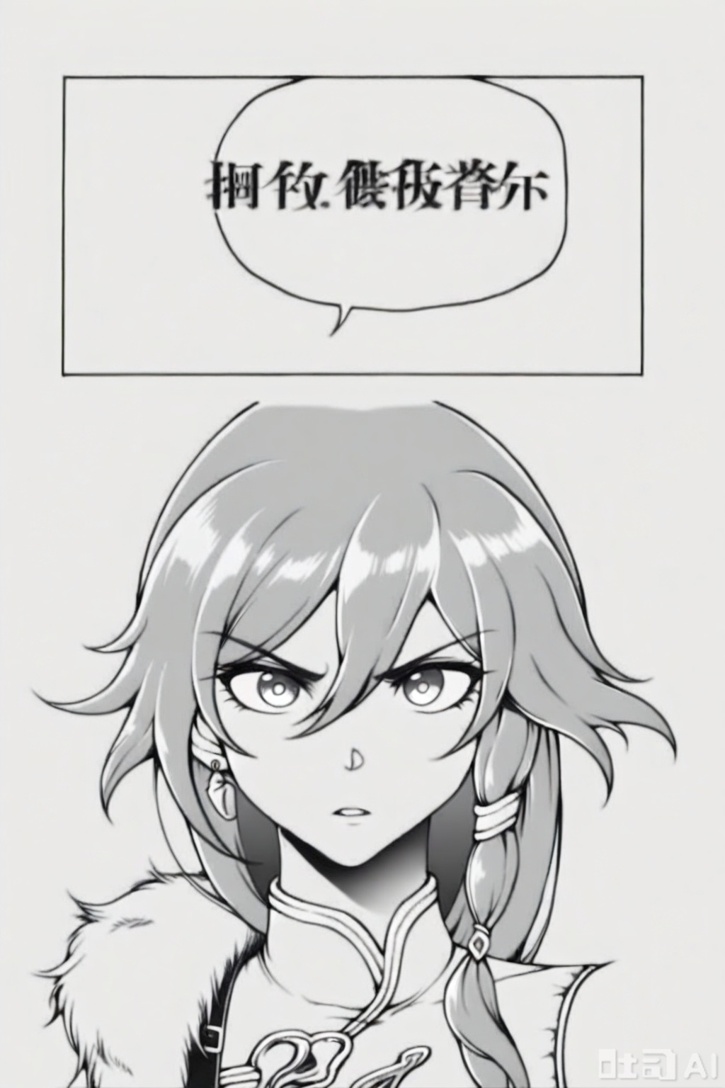 masterpiece, best quality,solo,((white background:1.2)),simple background,
looking at viewer,fu_hua,l,manga_ver,monochrome,greyscale