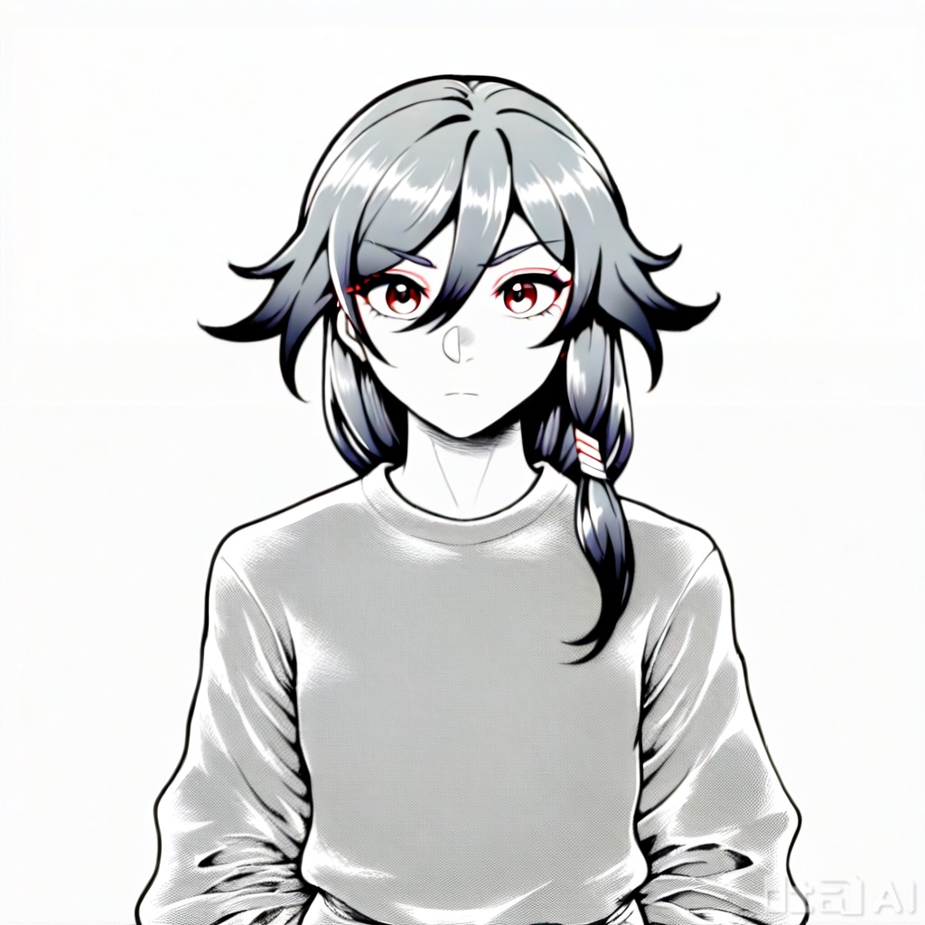 masterpiece, best quality,solo,((white background:1.2)),simple background,
looking at viewer,fu_hua,l,manga_ver,monochrome,greyscale