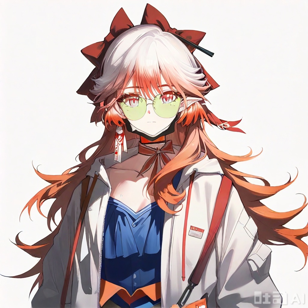 masterpiece, best quality,solo,((white background:1.2)),simple background,
looking at viewer,Haruka(arknights),long hair,bangs,red eyes,pink eyes,hair between eyes,white hair,multicolored hair,gradient hair,red hair,pink hair,gradient hair,orange hair
