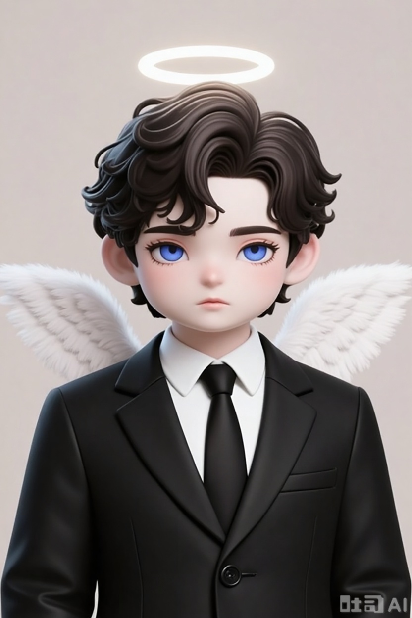 Transform the image into a cute angel style