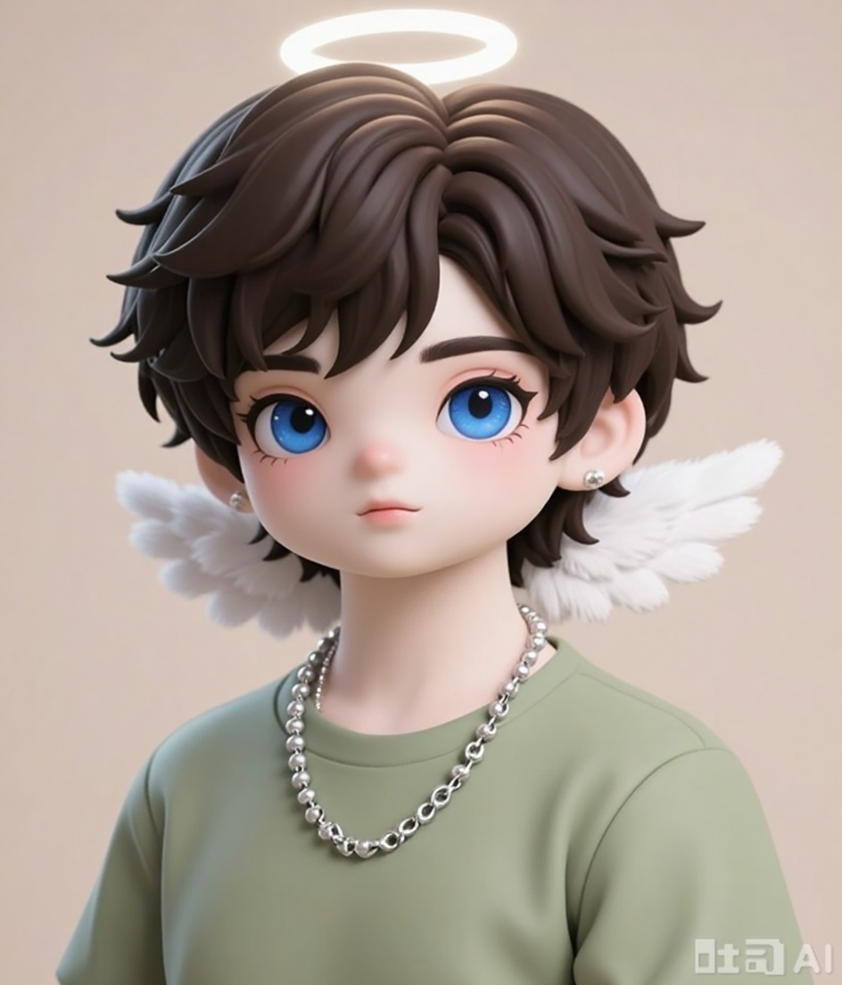 Transform the image into a cute angel style