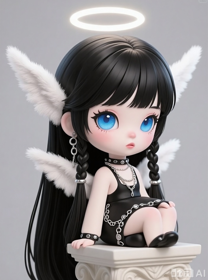 Transform the image into a cute angel style