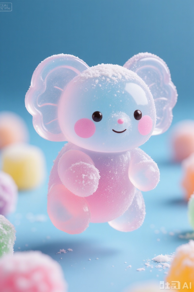 elephant,Transparent gummy candy style