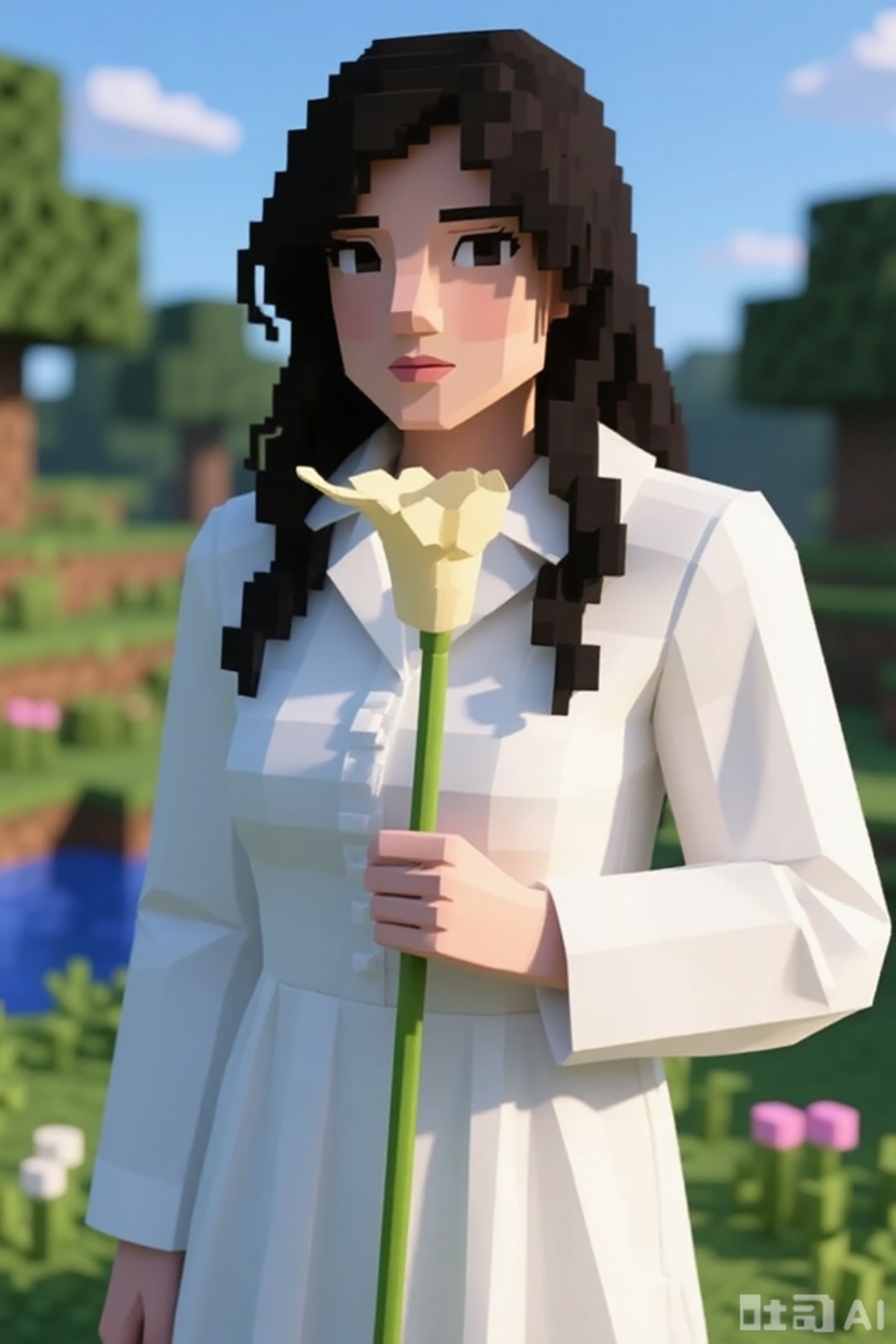 Convert the image into a pixel world style