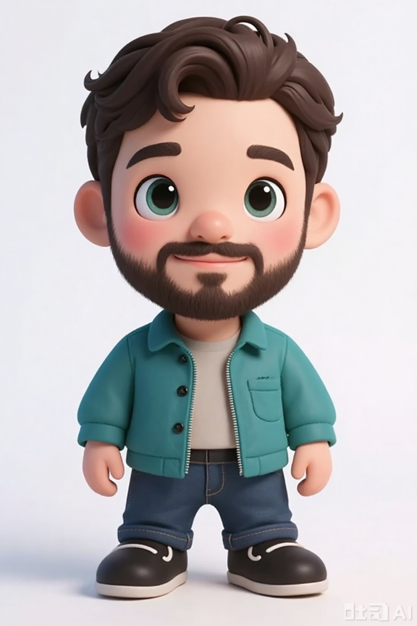 Transform the image into a cute doll style