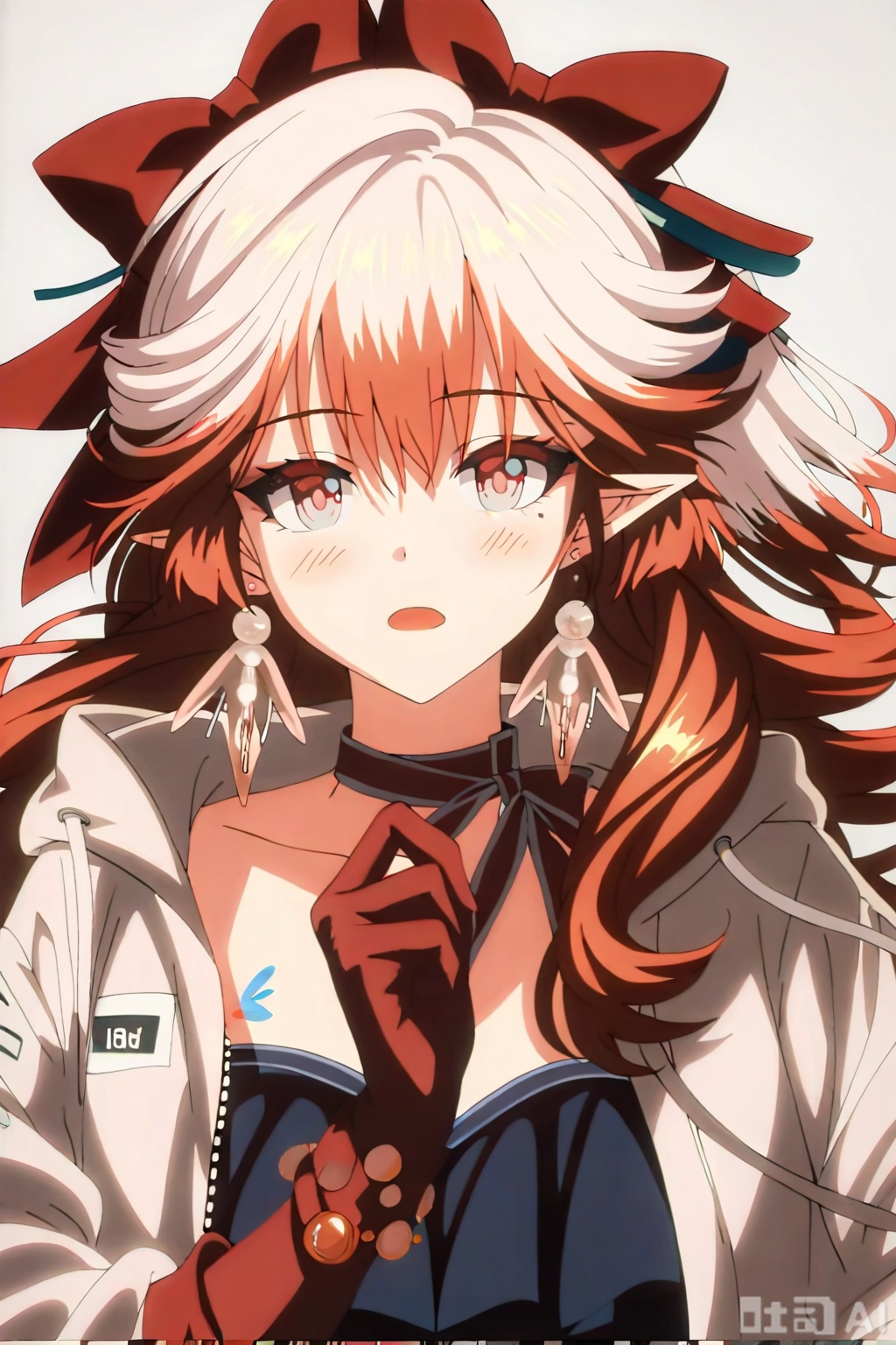 masterpiece, best quality,solo,((white background:1.2)),simple background,
looking at viewer,Haruka(arknights),long hair,bangs,red eyes,pink eyes,hair between eyes,white hair,multicolored hair,gradient hair,red hair,pink hair,gradient hair,orange hair
