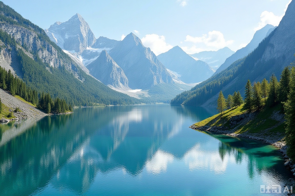 Alpine, real photos, lake,mountains and rivers,masterpiece