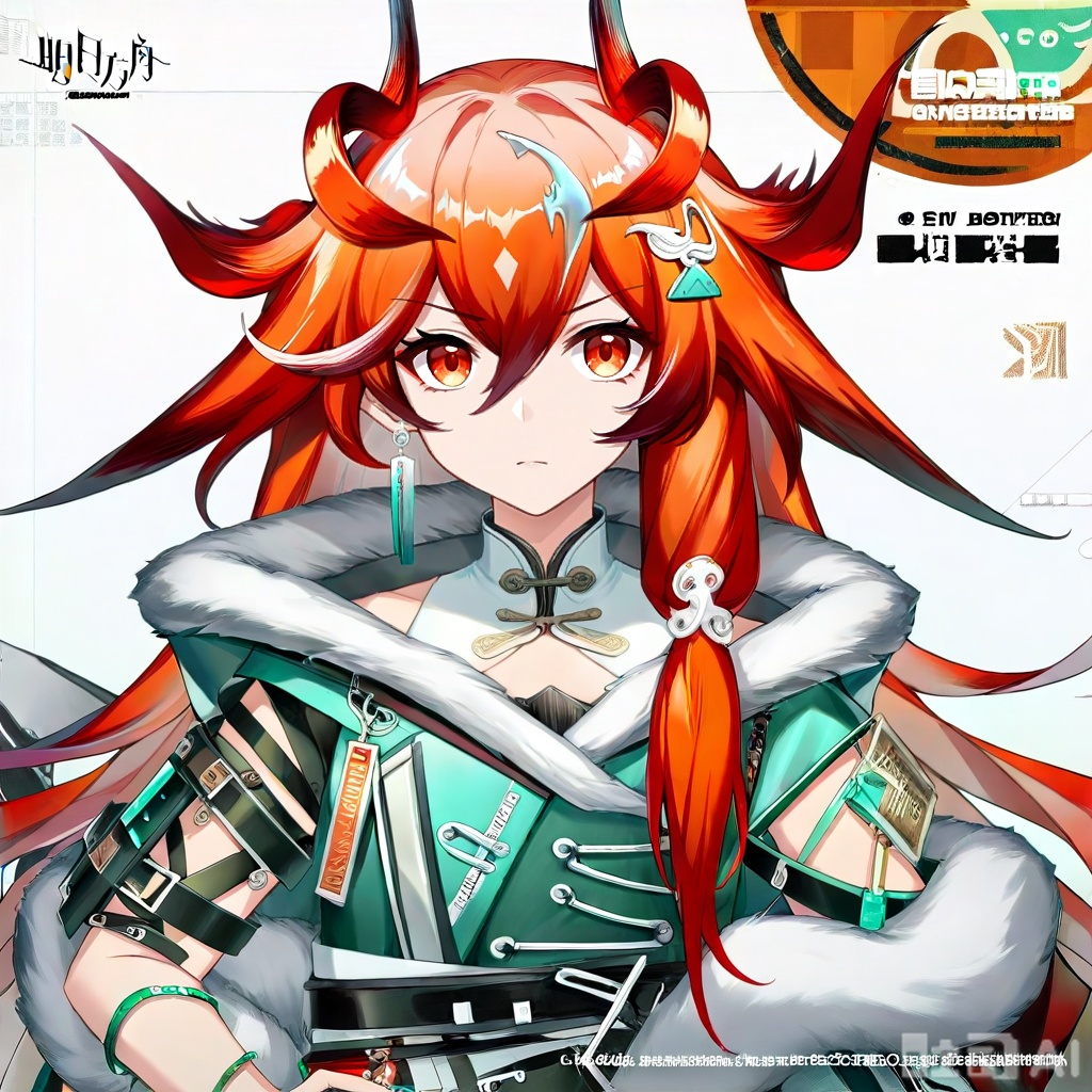 masterpiece, best quality,solo,((white background:1.2)),simple background,
looking at viewer,,fu_hua,game_cg_style,arknights_style,logo,pose,official alternate costume,character name,chinese text,copyright name,