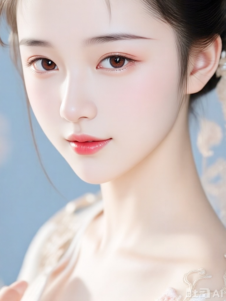 solo,1girl, 精致的,温柔优雅,浪漫性感风情,美人肖像,明媚浅笑,华丽装饰,锐利的眼睛,红润的脸颊,优雅的服装,复杂的刺绣,肌肤白皙,身形纤细苗条。瓜子脸,五官精致立体。大眼睛清澈明亮,睫毛纤长,眉形自然柔和,鼻梁挺直,唇色粉嫩,表情平静且温柔,姿态优雅。皮肤细腻光滑,妆容淡雅清新,突出自然美感。空灵的气氛,巧妙地捕捉情感,杰作,柔和,高分辨率,景深构图,层次32k高清蓝光。3d效果。油画风格.