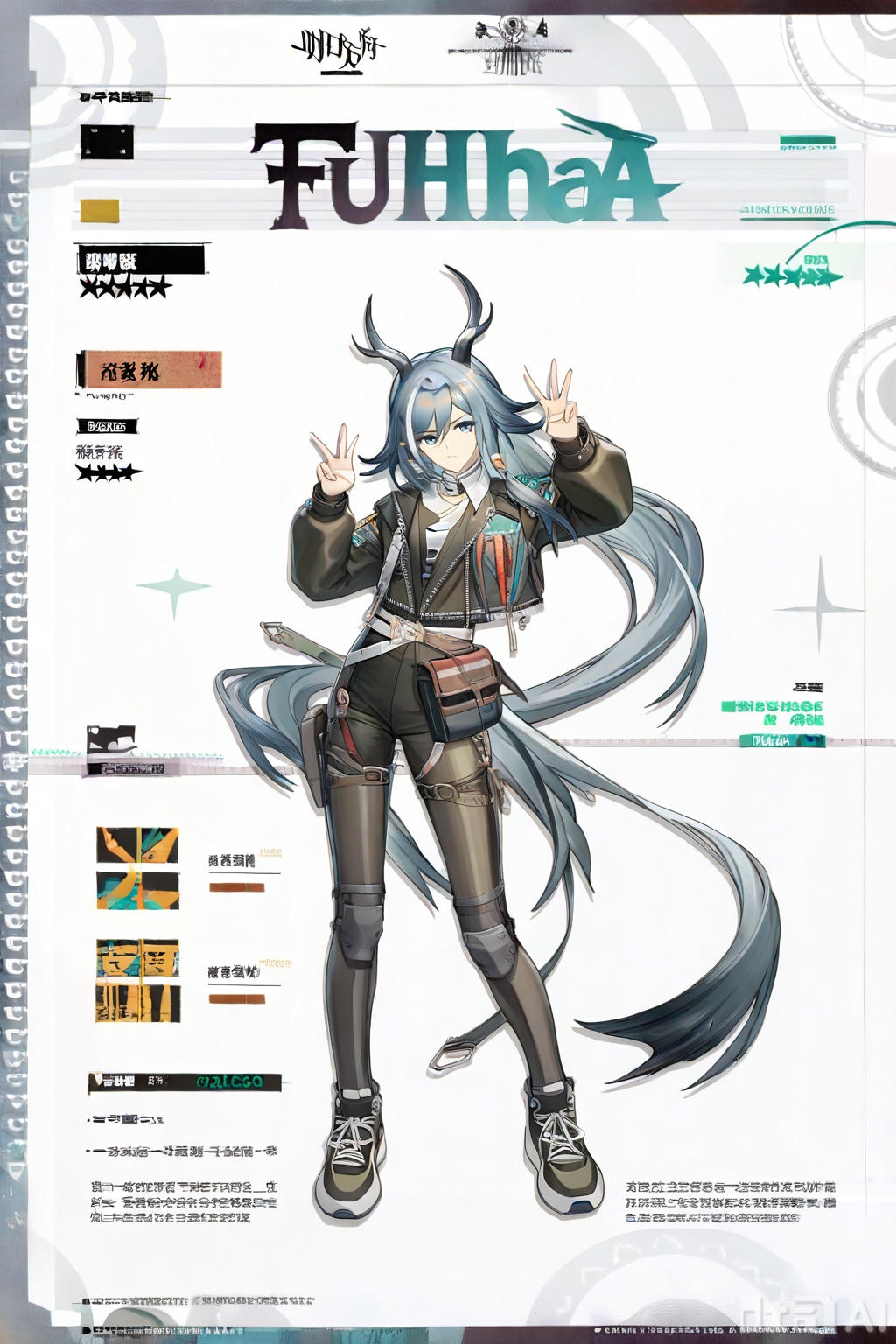 masterpiece, best quality,solo,((white background:1.2)),simple background,
looking at viewer,,fu_hua,game_cg_style,arknights_style,logo,pose,official alternate costume,character name,chinese text,copyright name,