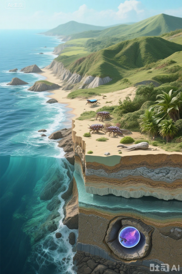 高清,Geological section