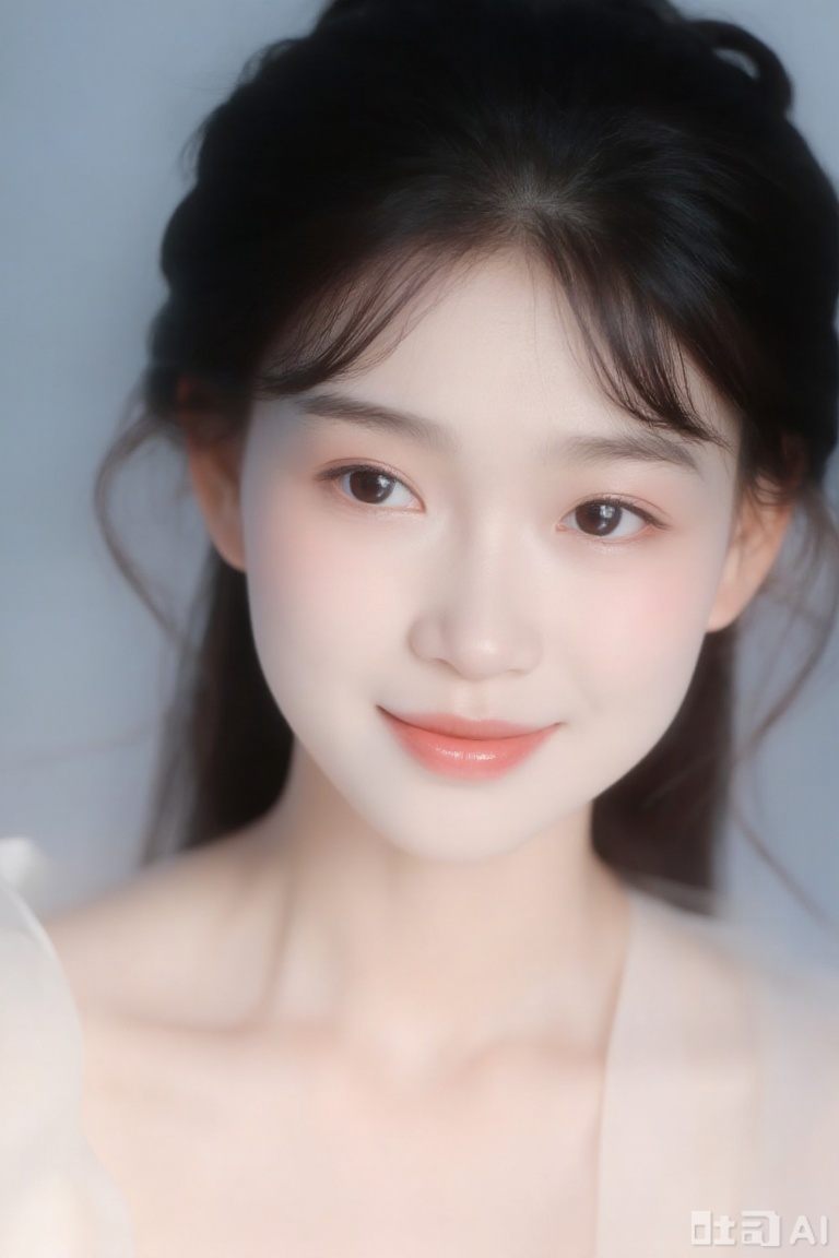 With delicate facial features and gentle smile, Zhu Yingtai, a beautiful half-body portrait oil painting, delicate and smooth skin, elegant and fresh makeup, highlighting the natural beauty. Ethereal atmosphere, cleverly capturing emotions, masterpieces, soft, high resolution, depth of field composition, layered 32k HD Blu-ray. 3d effect. Oil painting style.
