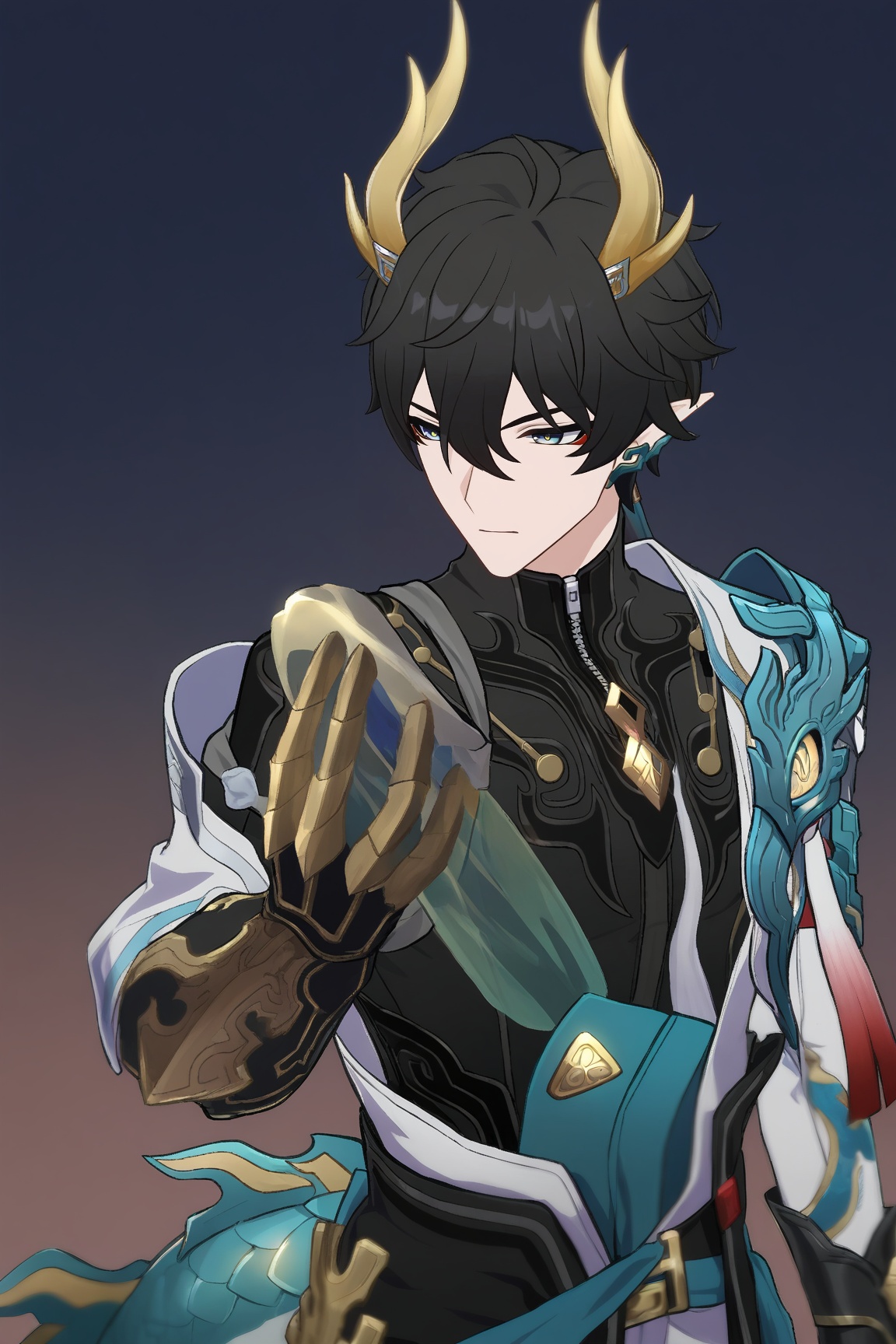 1boy (dan heng (permansor terrae) (honkai: star rail)),  dan heng,  black hair on Tensor.Art