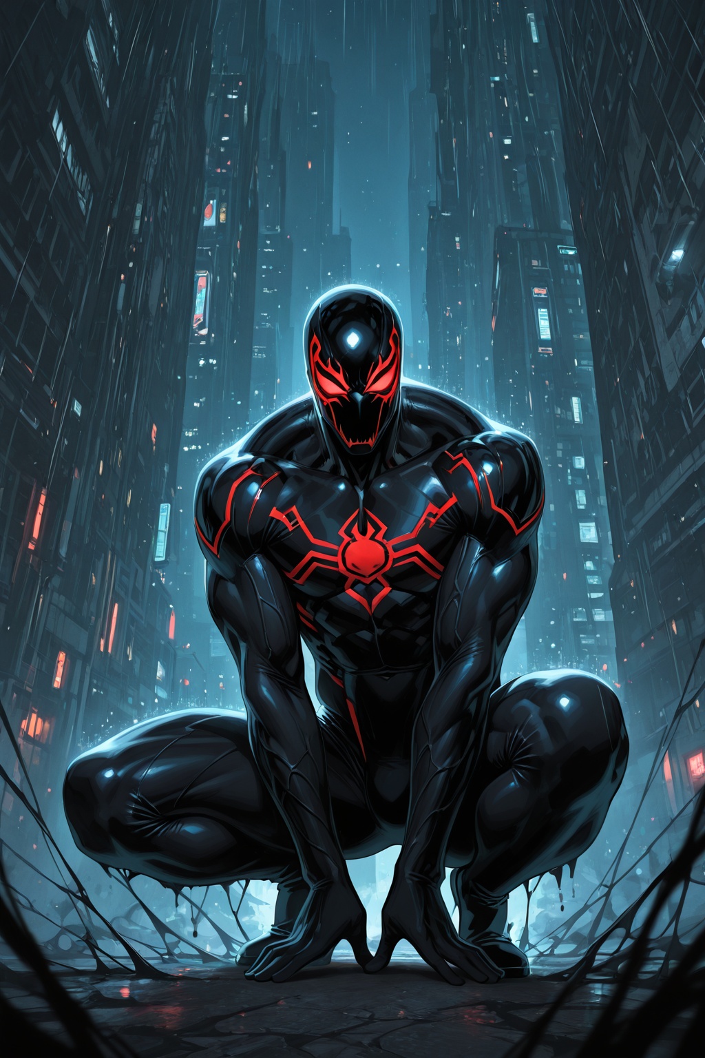 ......... ,  Spider-Man Venom hybrid,  solo on Tensor.Art