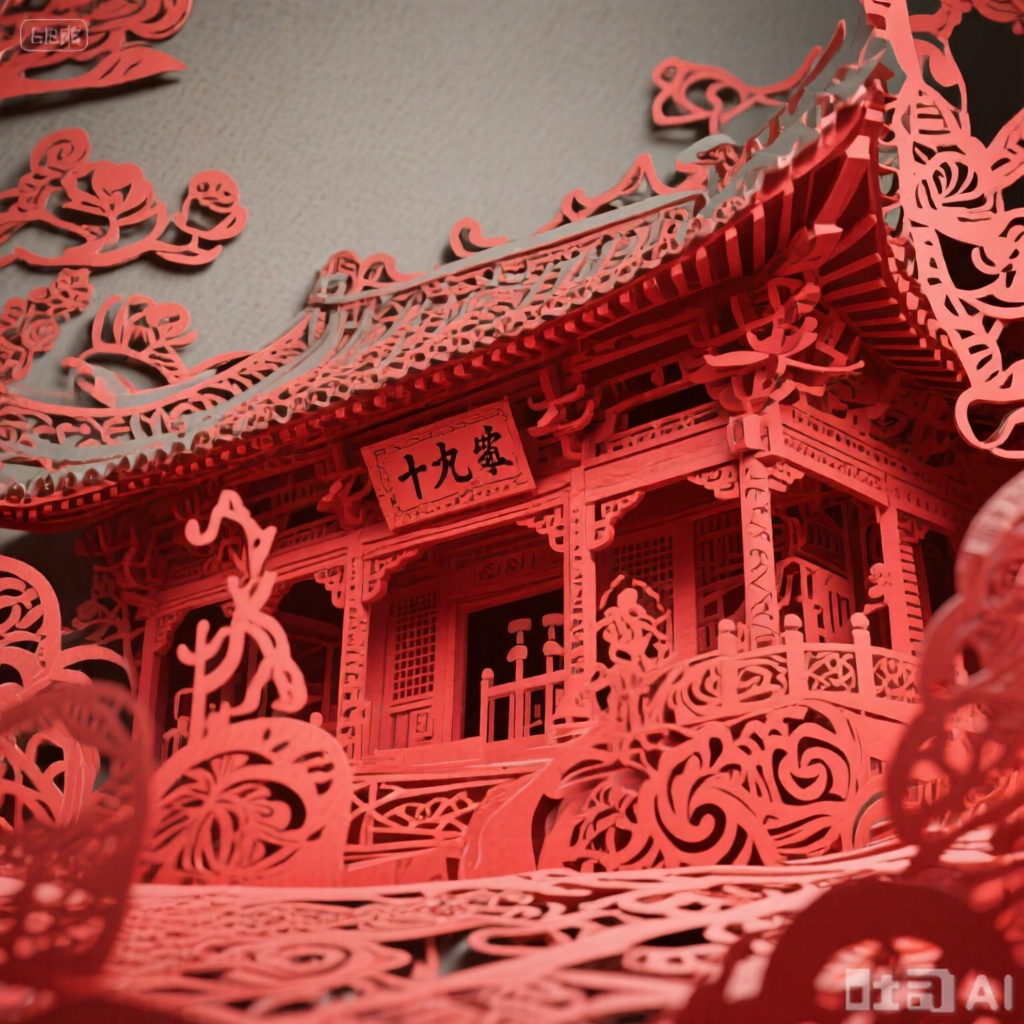 曲阜孔庙,立体剪纸