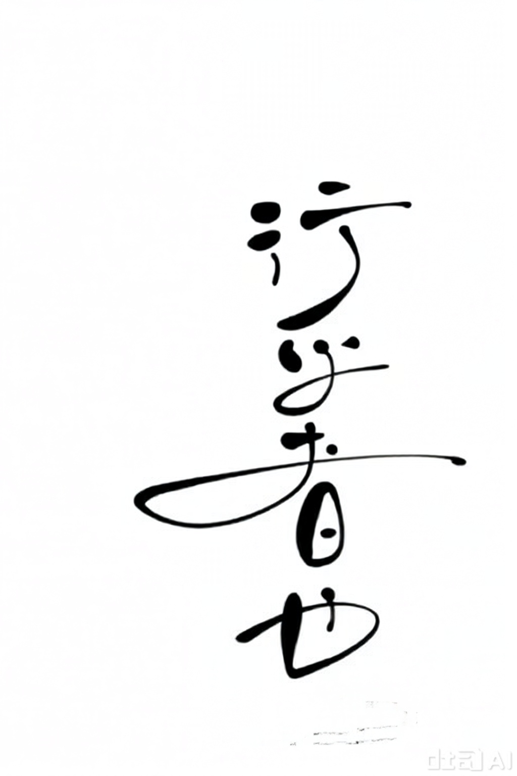 一笔连画签名设计,光滑的线条,极简主义的风格,有创意字汉字”行乎者也”,连笔创意的艺术家签名,整体笔画行云流水,签名美学,干净整洁的,该图像是一个没有阴影或颜色的数字图,