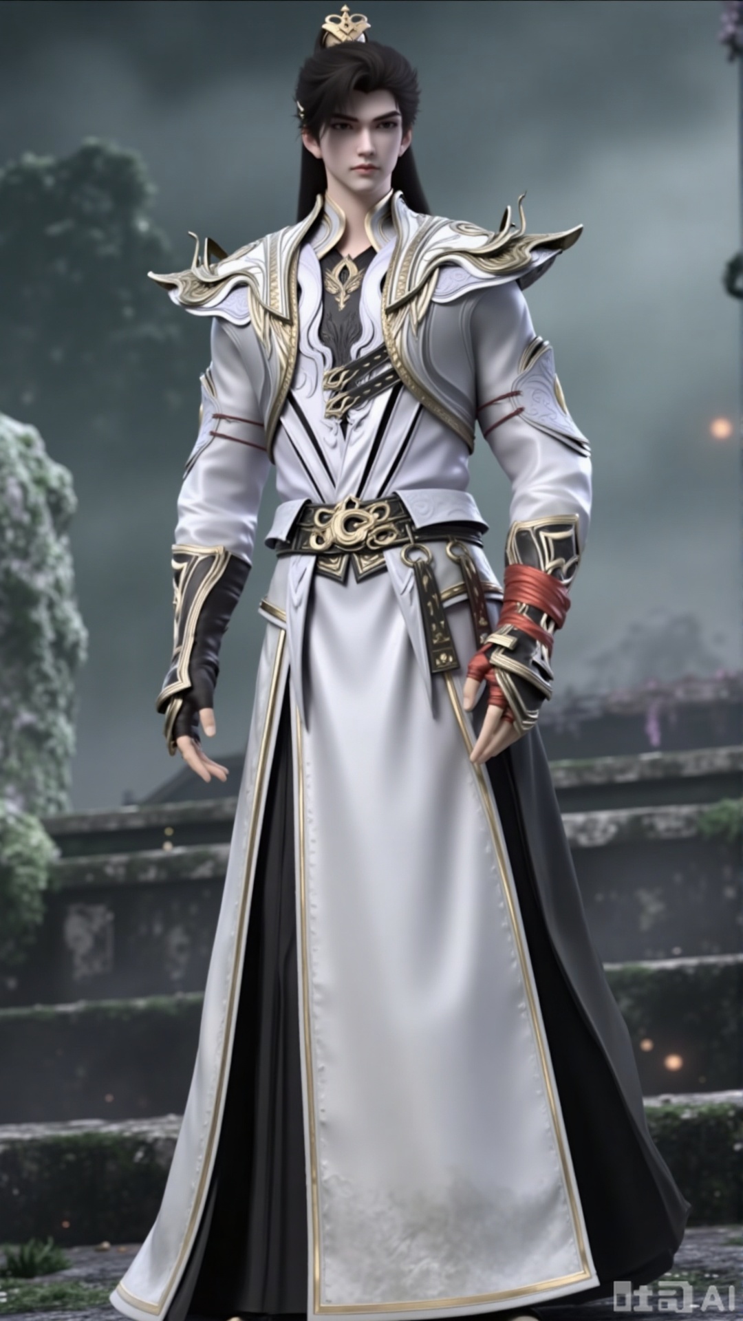 
3d_character_sh

1boy

solo

long hair

black hair

gloves

1boy

brown eyes

standing

male focus

black gloves

belt

fingerless gloves

armor

stairs

realistic

3D rendering

realistic character

detailed texture